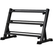 3-Tier Adjustable Dumbbell Rack, Holds 5-50 lb Dumbbells & Barbells, 1100 lb Capacity, Steel Home Gym Storage for Weights & Bars