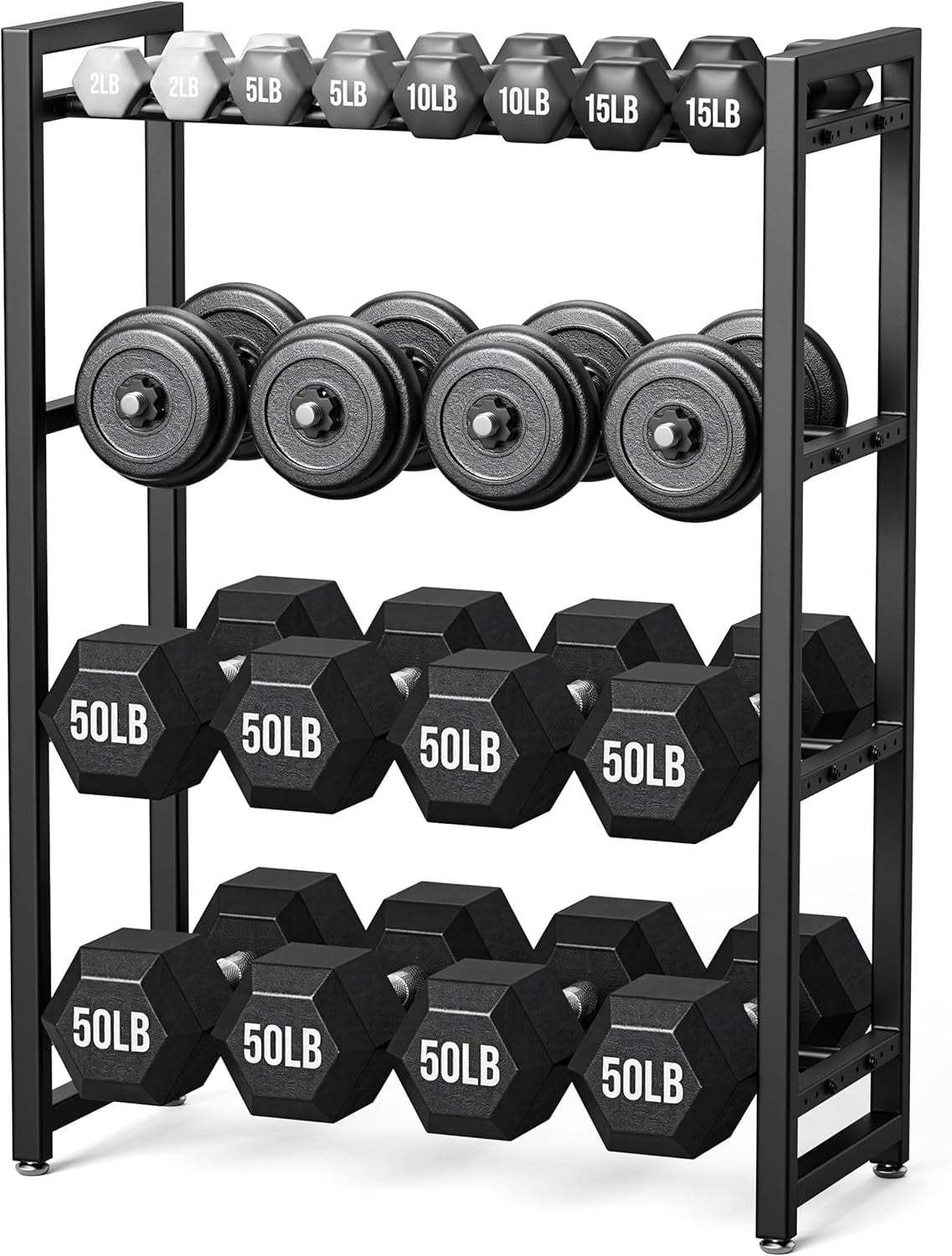 3-Tier Dumbbell Rack for Home Gym Storage