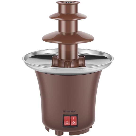 3 Tier Electric Chocolate Fountain Machine 10oz Capacity Stainless Steel Cheese Fondue Melting Maker Party Wedding (asshown )