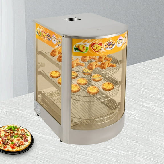 3-Tier Electric Food Warming Cabinet Commercial Countertop Warming Display Case