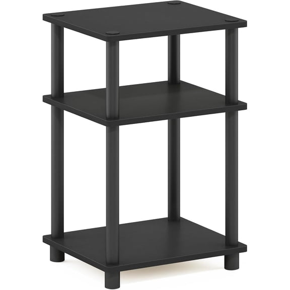 3-Tier End Table|Compact Side Table|Americano Black|Medium Density Composite Wood