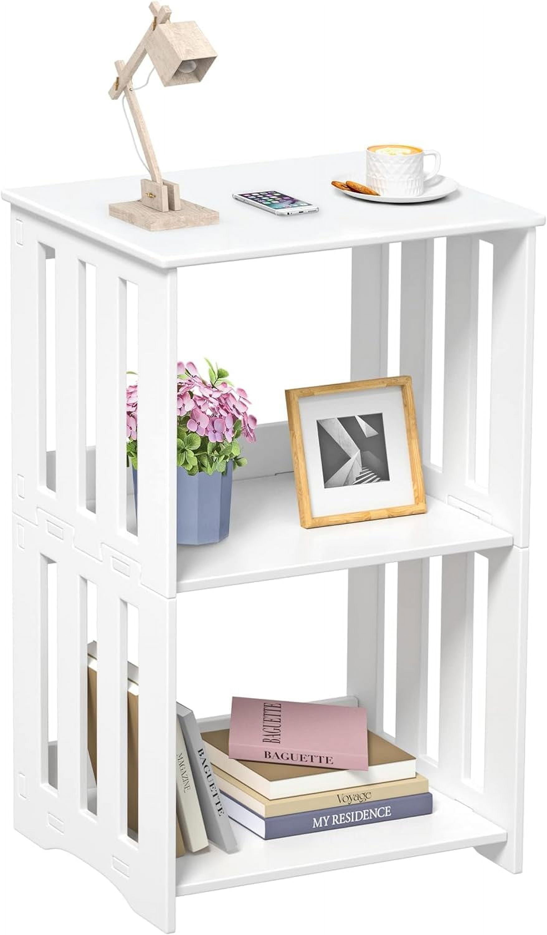 Small side table bookshelf discount