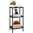 thumbnail image 1 of 3-Tier End Table Round Edge Nightstand Side Table, Black, 1 of 7