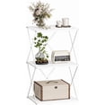 thumbnail image 1 of 3-Tier End Table Small Side Table Tall Bedside Night Stand with Storage Sofa Side desks for Living Room Bedroom Office Bathroom Small Space White, 1 of 14