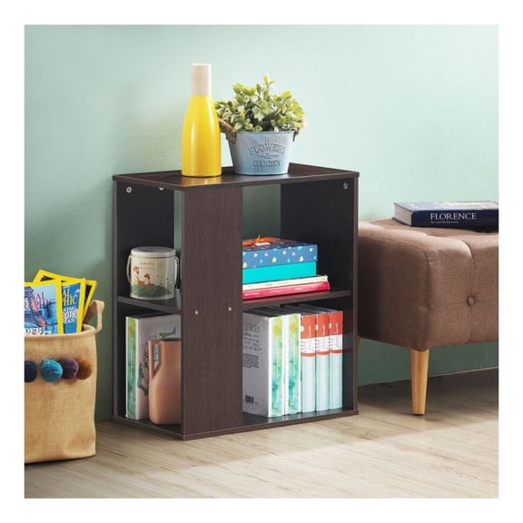 3-Tier End Table with Storage, Side Table for Living Room & Bedroom - Engineered Wood Corner Table with Foot Pads, Compact Nightstand, Lamp Table, 20.5" x 11.5" x 23.5"