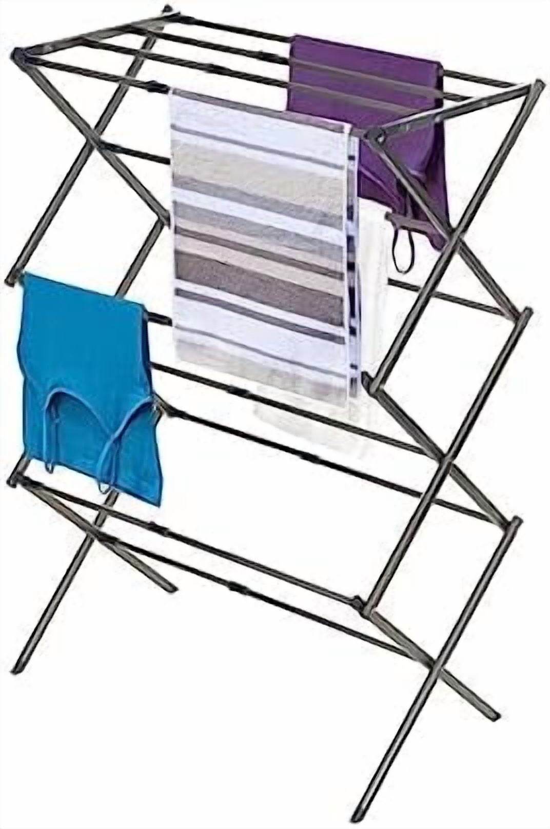 3 Tier Expandable Collapsing Foldable Laundry Rack for Air Drying ...