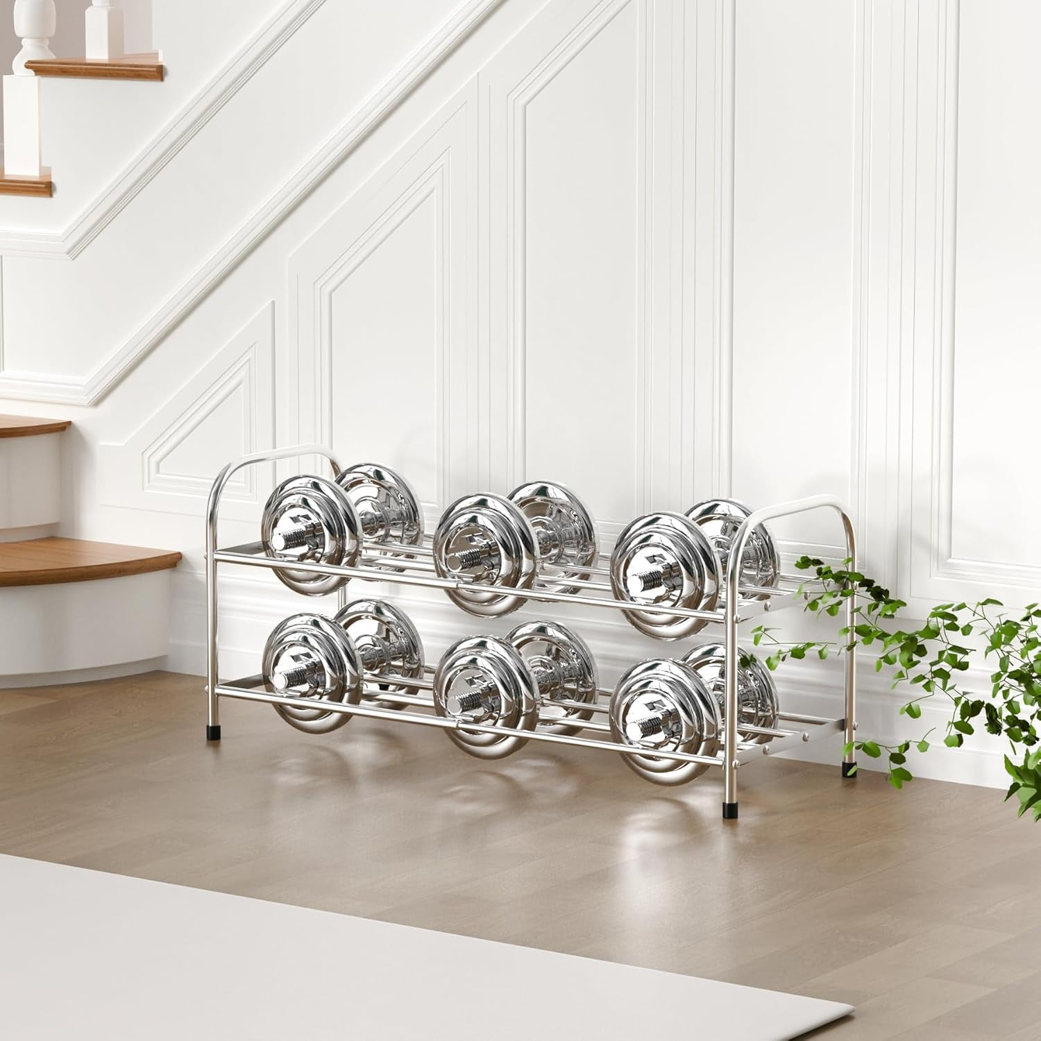 3 Tier Expandable Shoe Rack for Closet, Stainless Steel Shoe Shelf ...