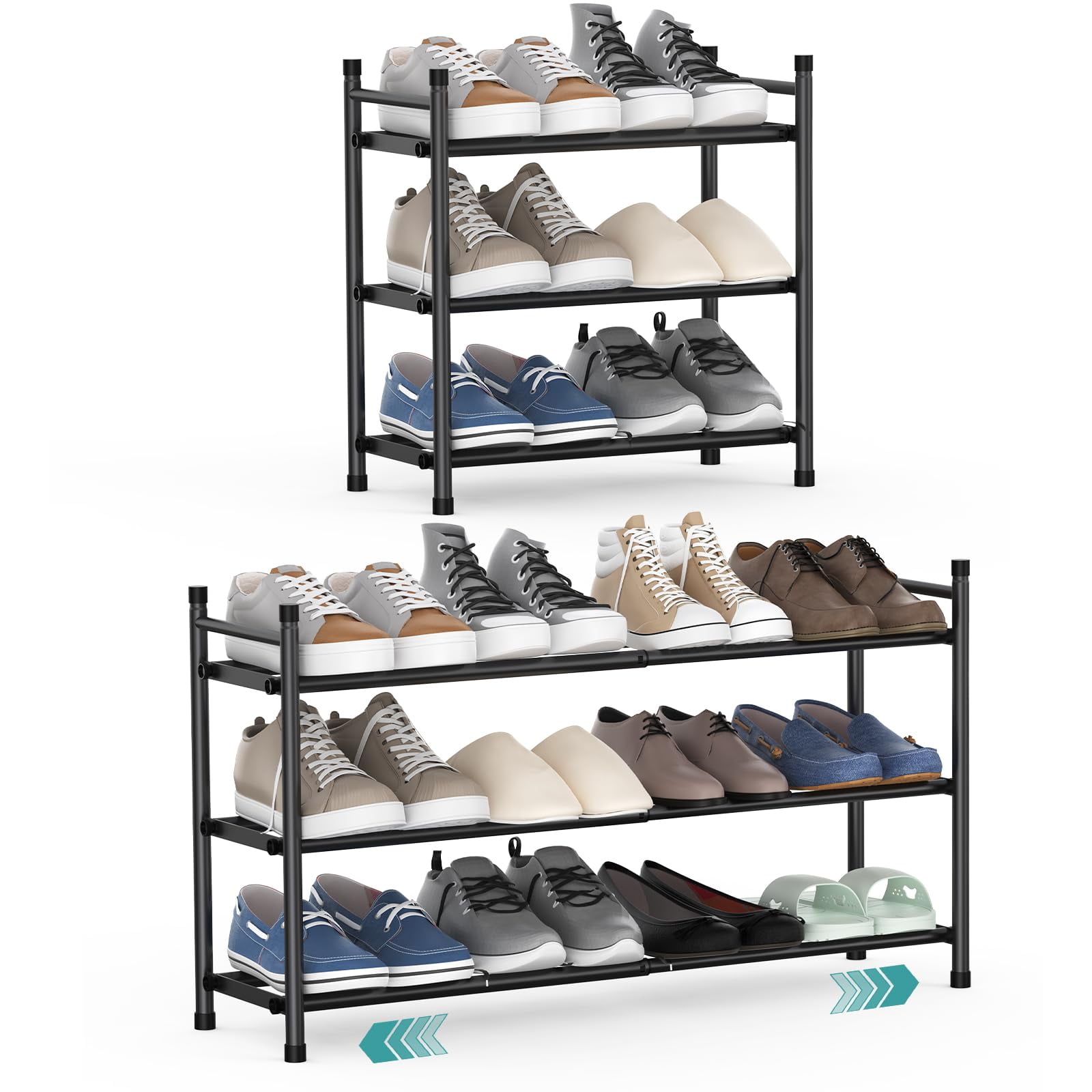 3 Tier Expandable Shoe Rack - Walmart.com