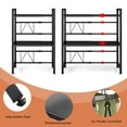 3 Tier Extendable 4064 cm Microwave Oven Rack Shelf with Hooks Kitchen