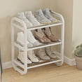 thumbnail image 1 of 3-Tier Farmhouse Shoe Rack Hallway Shoe Storage, Room Shoe Rack Shoe Storage Small Space, Shoe Rack Entrance Shoerack for Entryway,White, 1 of 6