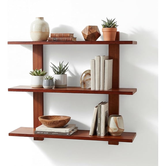 3 Tier Floating Shelves,Long Wall Shelf,Over The Toilet Shelves Bathroom Hanging Display Storage Rustic for Living Room Bedroom Kitchen Office Coffee Bar Decor Decorative