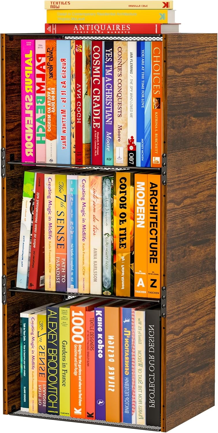 3Tier Floor Standing Bookcase,Small Bookshelf,Bookshelves Storage