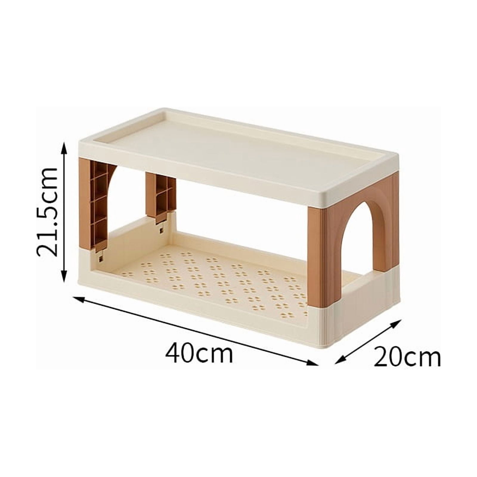 3-Tier Foldable Desk Organizer, Space-Saving Spice Rack & Office ...