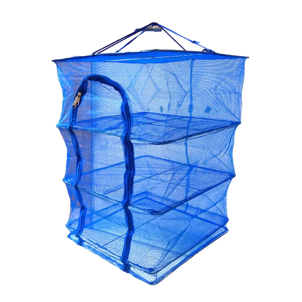 WHAMVOX Blue Mesh Drying Rack for Fish and Vegetables Sturdy PE and ...