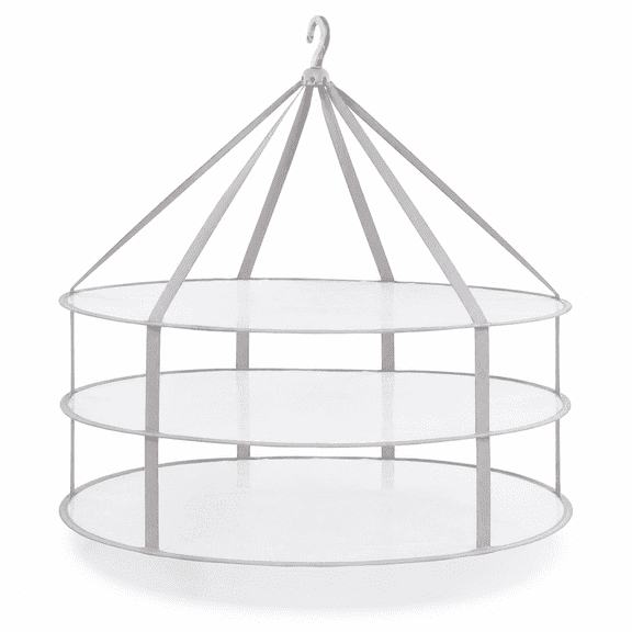 PLERISE 3 Tier Mesh Clothes Drying Rack for Sweaters, Foldable Hanger, 30.3 x 24.5 x 30.7 Inch, 1 Pack