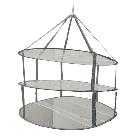 3-Tier Folded Mesh Clothes Hanging Dryer Sweater Drying Rack Clothesnet