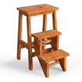 3Tier Folding Step Stool Portable Wood Step Ladder for Adults & Kids 3
