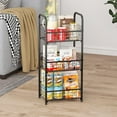 thumbnail image 1 of 3-Tier Free Standing Open Shelf, Adjustable Feet Metal Storage Tower for Bathroom, Kitchen, Living Room, 1 of 8