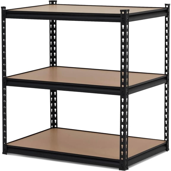 3-Tier Garage Shelving Unit, Adjustable Metal Storage Rack, 48" W x 24" D x 36" H, 1500 lb Capacity