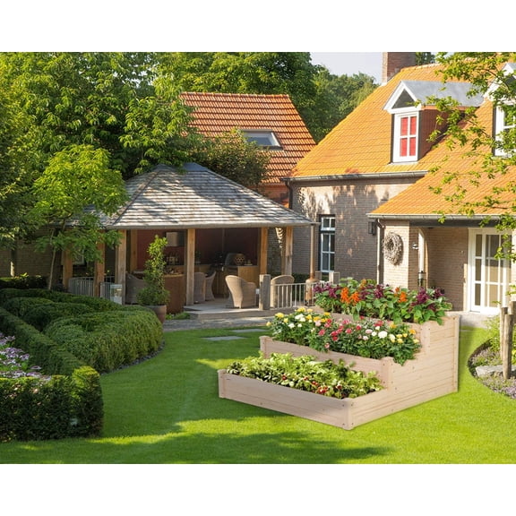 FDW 3-Tier Garden Raise Bed Elevated Garden Bed,Greenhouse Patio Yard Gardening Bed