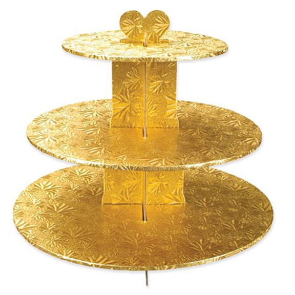 3 Tier Gold Cupcake Stand
