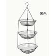 thumbnail image 1 of 3-Tier Hanging Fruit Basket | Foldable Metal Storage Rack for Kitchen & Living Room | Space-Saving Vegetable & Produce Organizer, 1 of 4