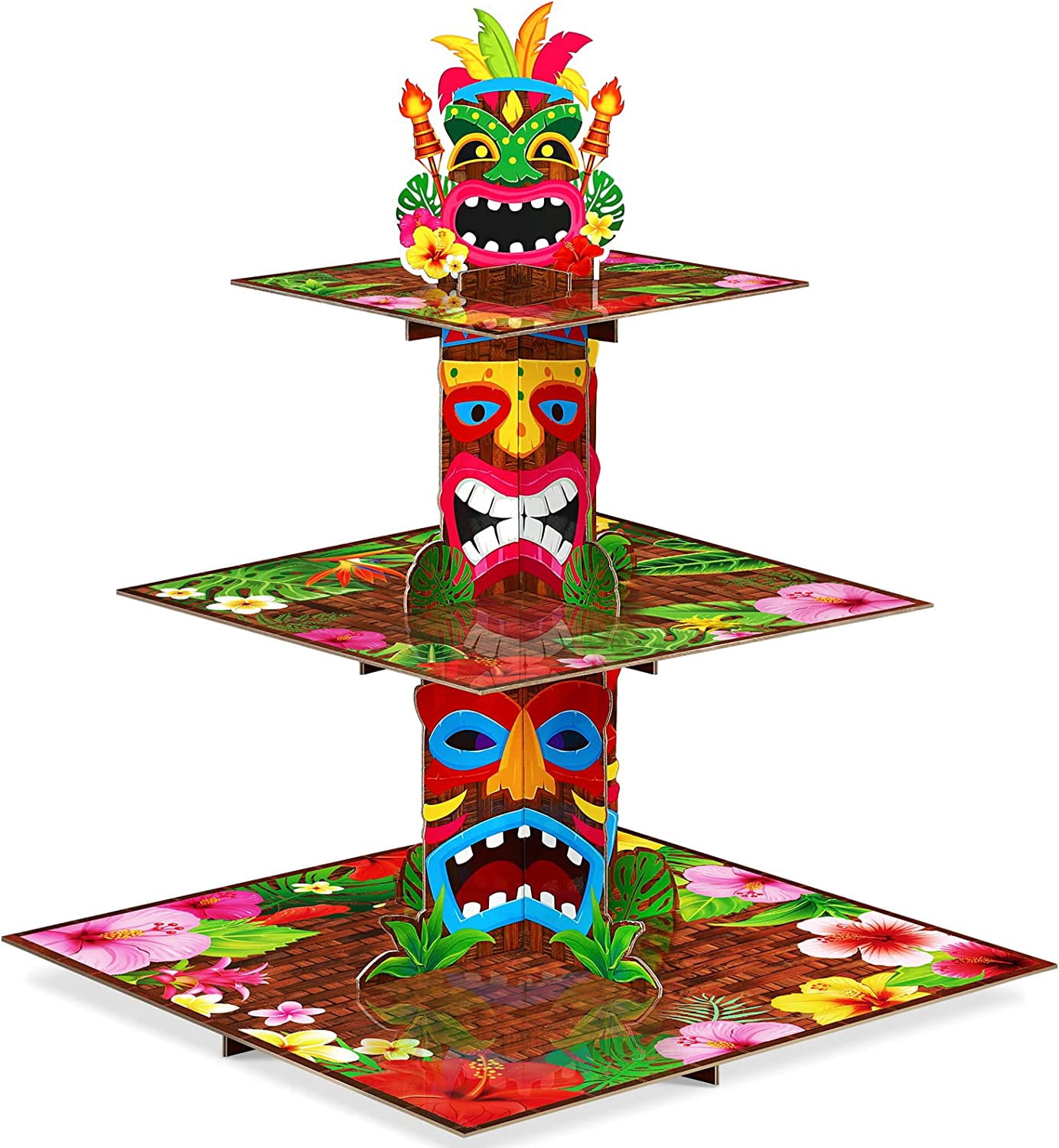 Royal Bluebonnet Luau Cupcake Stand, Hawaan Decoratons, Tropcal Stand For Table, Luau Party - View #9
