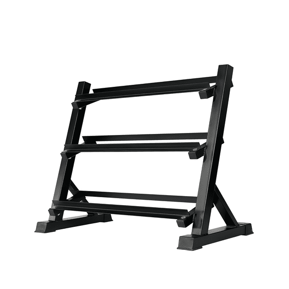3-Tier Heavy Duty Dumbbell Rack, 1100 LB Capacity Weight Rack Organizer, Commercial Grade Space Saving Storage Stand for Adjustable Dumbbells, Home Garage & Commercial Gym Equipment