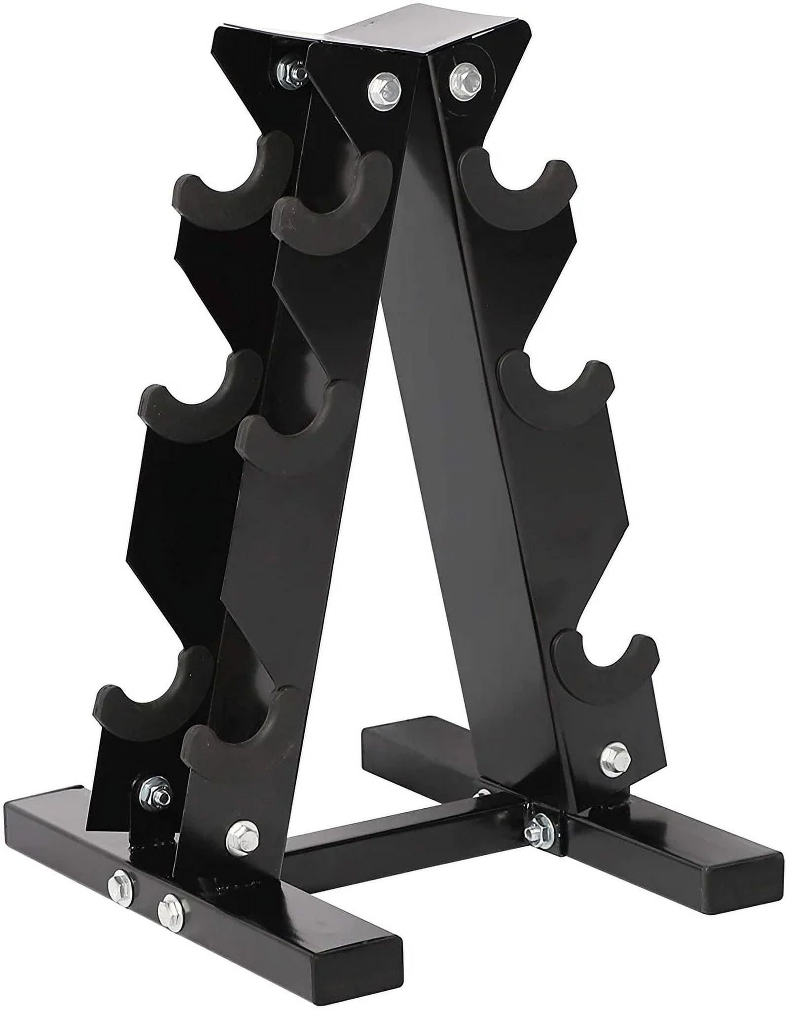 3Tier HeavyDuty Dumbbell Rack Stand Black 7.0 Elevate your dumbbell storage with style