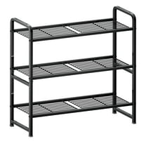 3-Tier Heavy-Duty Metal Storage Rack Shelving Unit for Home, Garage, and Office, Black
