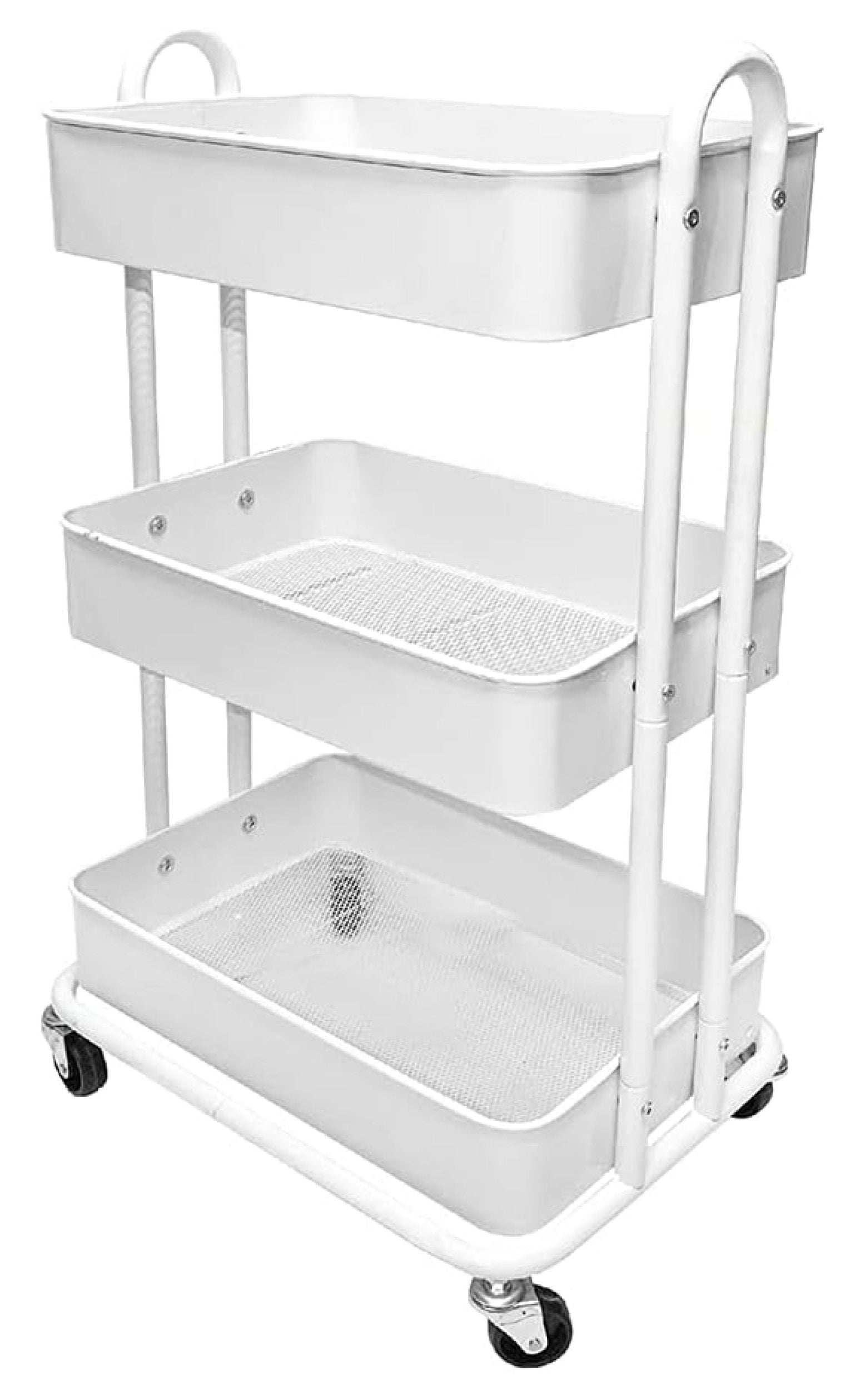 3 Tier Heavy Duty Metal Utility Craft Storage Organizer Cart with