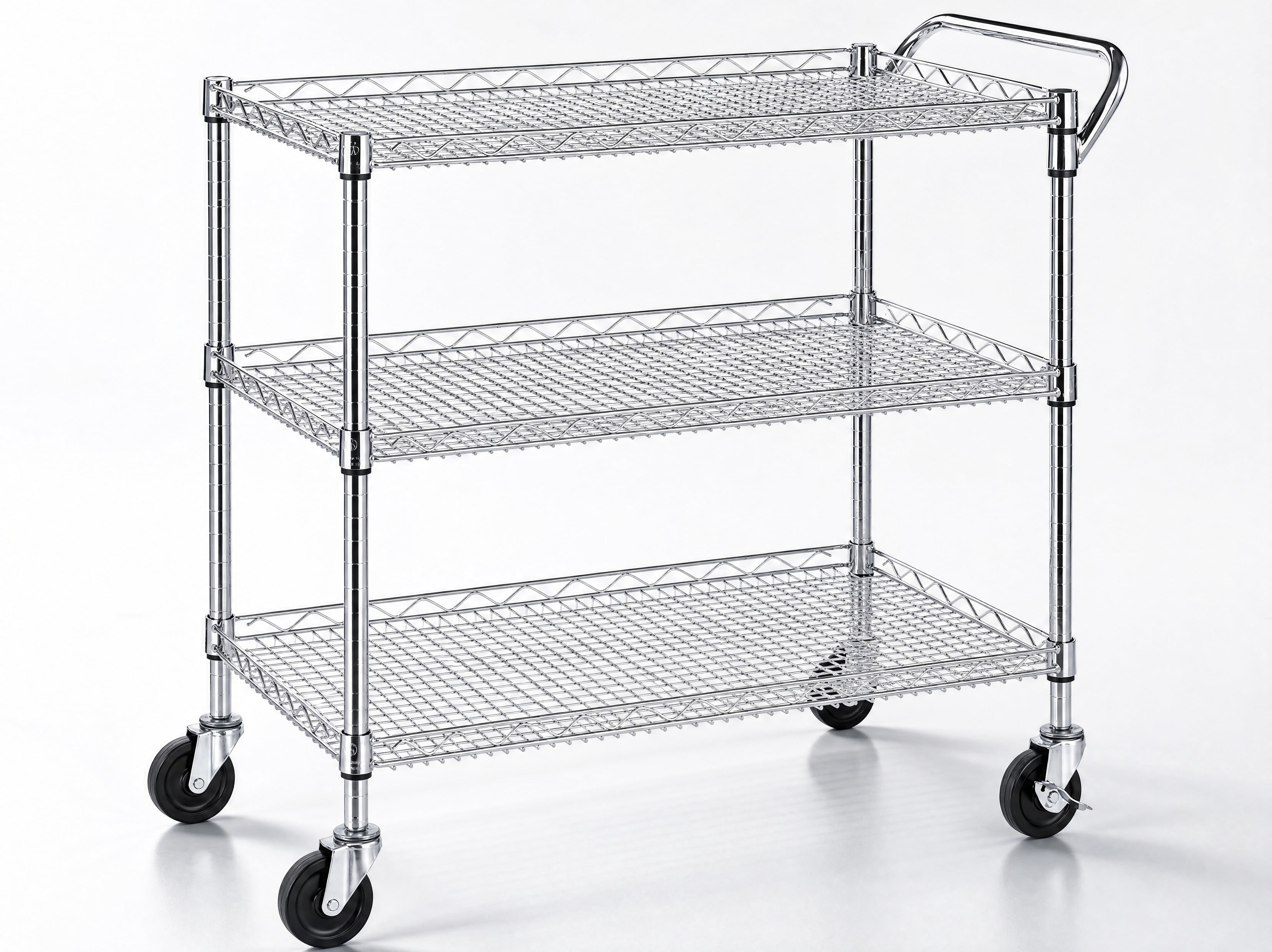 Utility Storage Racks Havenwood USA 3-Tier Heavy Duty Rolling Utility Cart with Handle, 600 ...