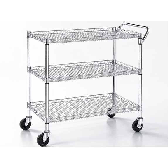 Utility Storage Racks Havenwood USA 3-Tier Heavy Duty Rolling Utility Cart with Handle, 600 ...