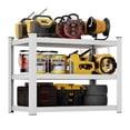 thumbnail image 1 of 3-Tier Heavy-Duty Shelving,Adjustable Metal Garage Storage Shelves,36" x36"x16" (White), 1 of 8