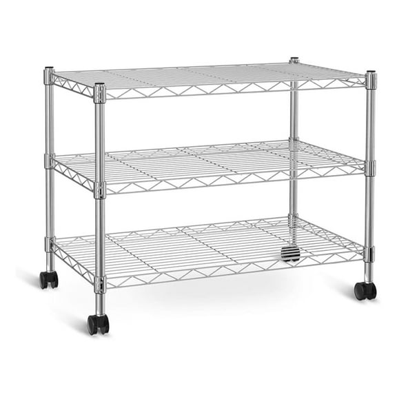 3-Tier Heavy Duty Storage Shelves 750Lb Capacity, 24.02" D x 13.78" W x 21.97" H Shelving Unit for Pantry, Garage, Laundry and Kitchen