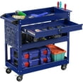 3Tier Heavy Duty Utility Cart on Wheels, Rolling Tool Cart on Wheels