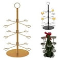 thumbnail image 1 of 3-Tier Holiday Champagne Tree Stand Festive Wine Glass Display Holder, Drinks Tower for Bar/Wedding/Event Beverage Serving Bradem, 1 of 9