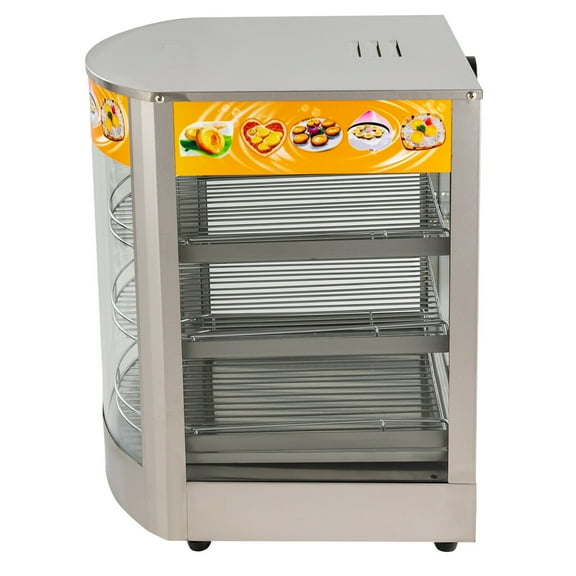 3-Tier Home Electric Food Warming Cabinet Commercial Corded Countertop Food Warming Display Case