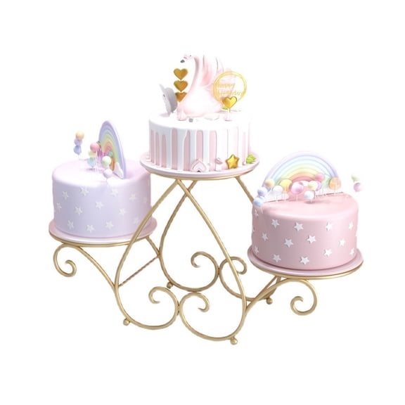 3-Tier Iron Cake Stand for Weddings Parties Afternoon Tea