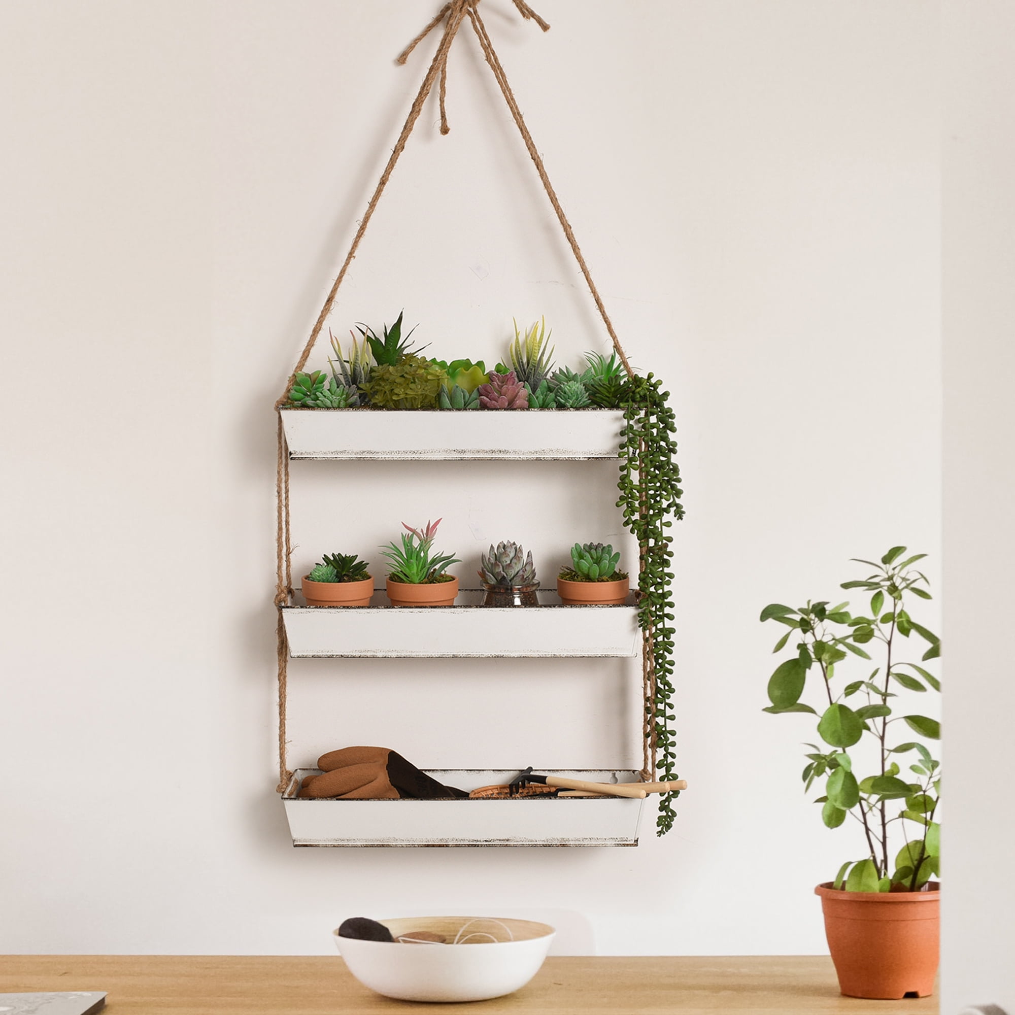 3 Tier Iron Wall Planter Rectangular Planter Pot Planter Box for