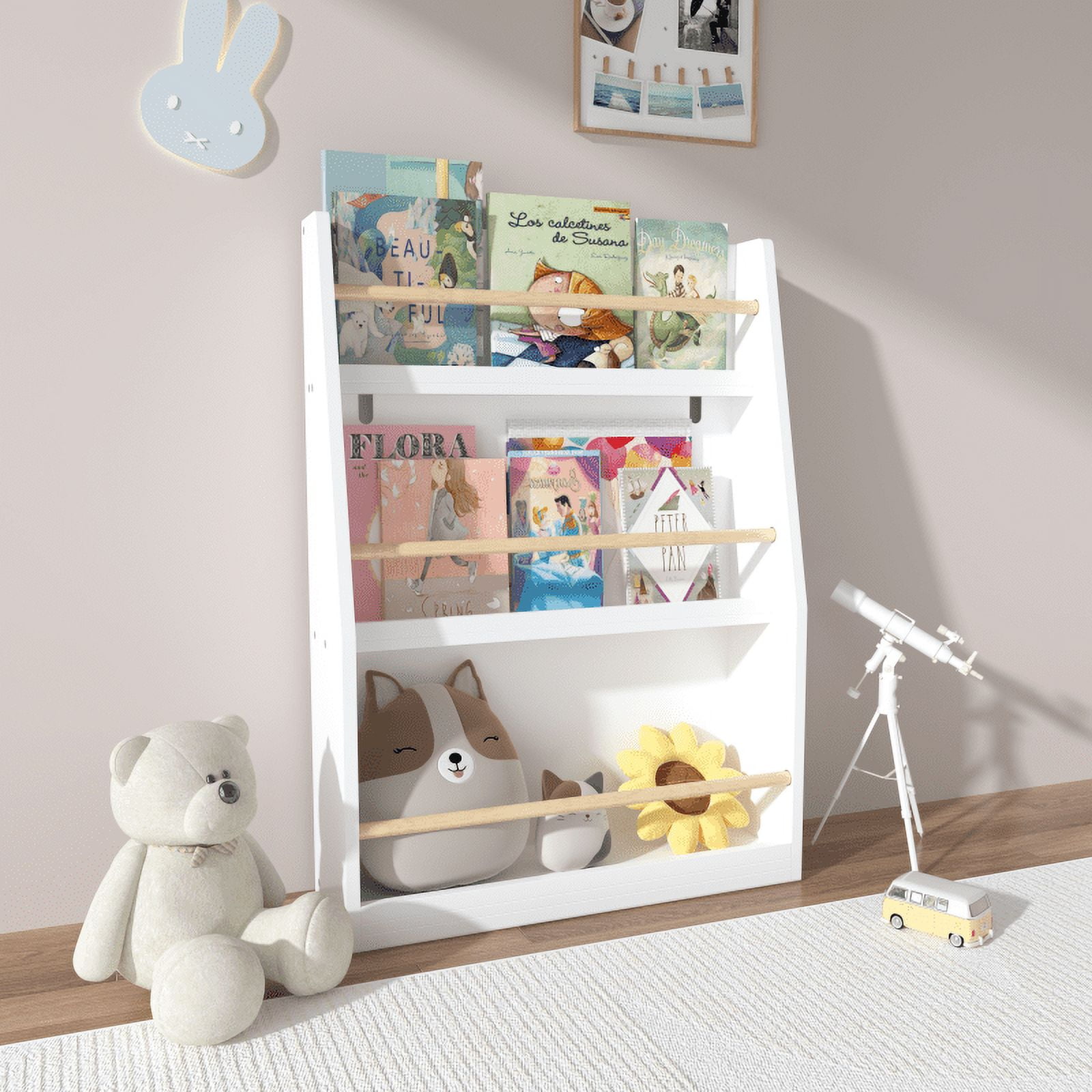 3 Tier Kids Book Shelf Kids Book Rack Helps Keep Bedrooms Playrooms And ...