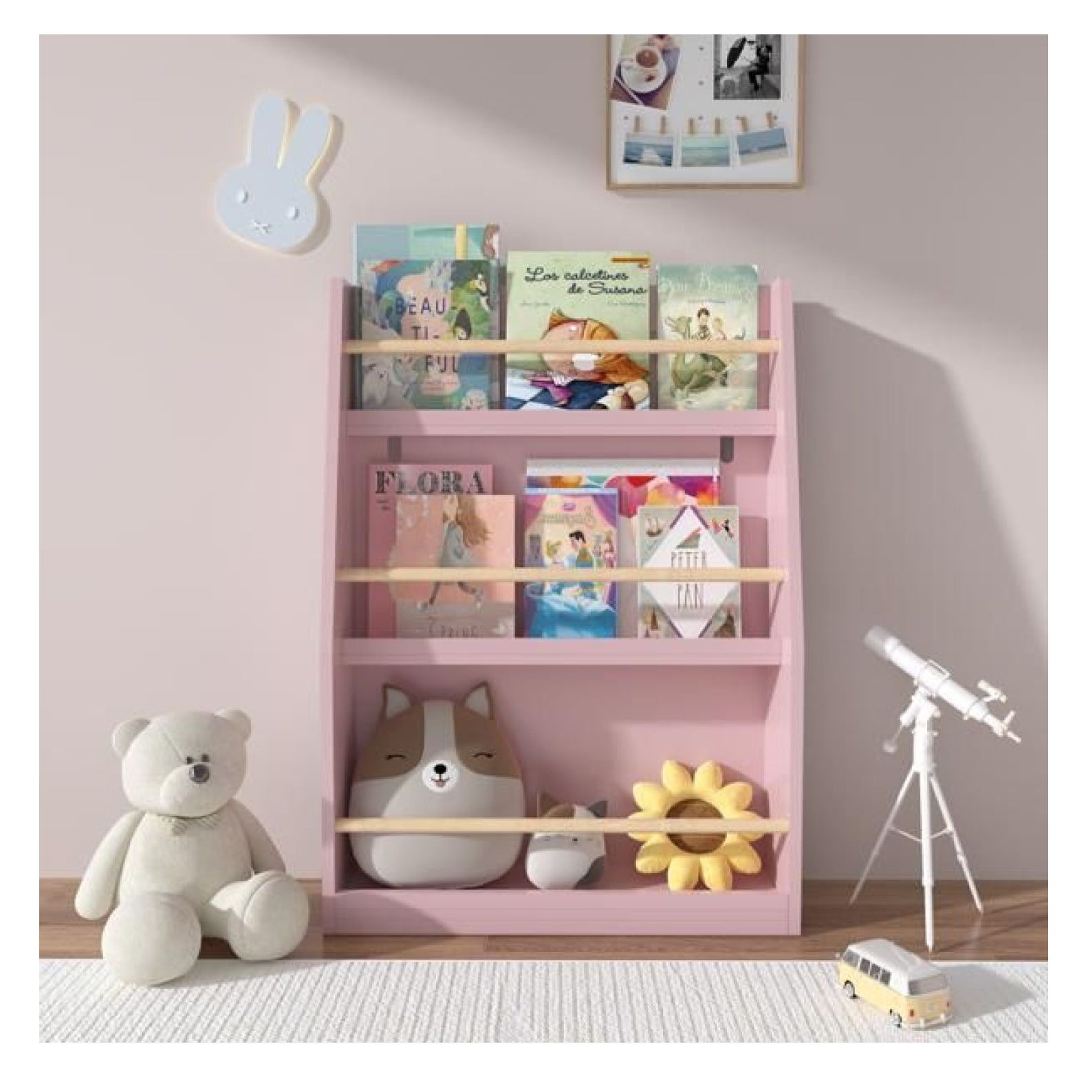 3 Tier Kids Book Shelf,Kids Book Rack, Helps Keep Bedrooms, Playrooms ...