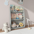 3-Tier Kids Front-Facing Book Rack, Pine & MDF Children Bookshelf with ...
