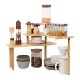 thumbnail image 1 of 3-Tier Kitchen Corner Shelf Countertop Organizer Adjustable Spice Rack Corner Display Rack Shelf Cabinet Corner Rack 3 Tier Storage Organization Bamboo for Kitchen, 1 of 7