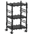 thumbnail image 1 of 3-Tier Kitchen Rolling Cart, Utility Shelf Microwave Stand Storage Cart, Kitchen Baker's Rack, 1 of 6