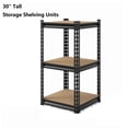 thumbnail image 1 of Heavy Duty 3-Tier Metal Shelving Unit, Heavy Duty Garage Storage Rack for Warehouse, Basement, Kitchen, Pantry, Living Room, Black, 1 of 4