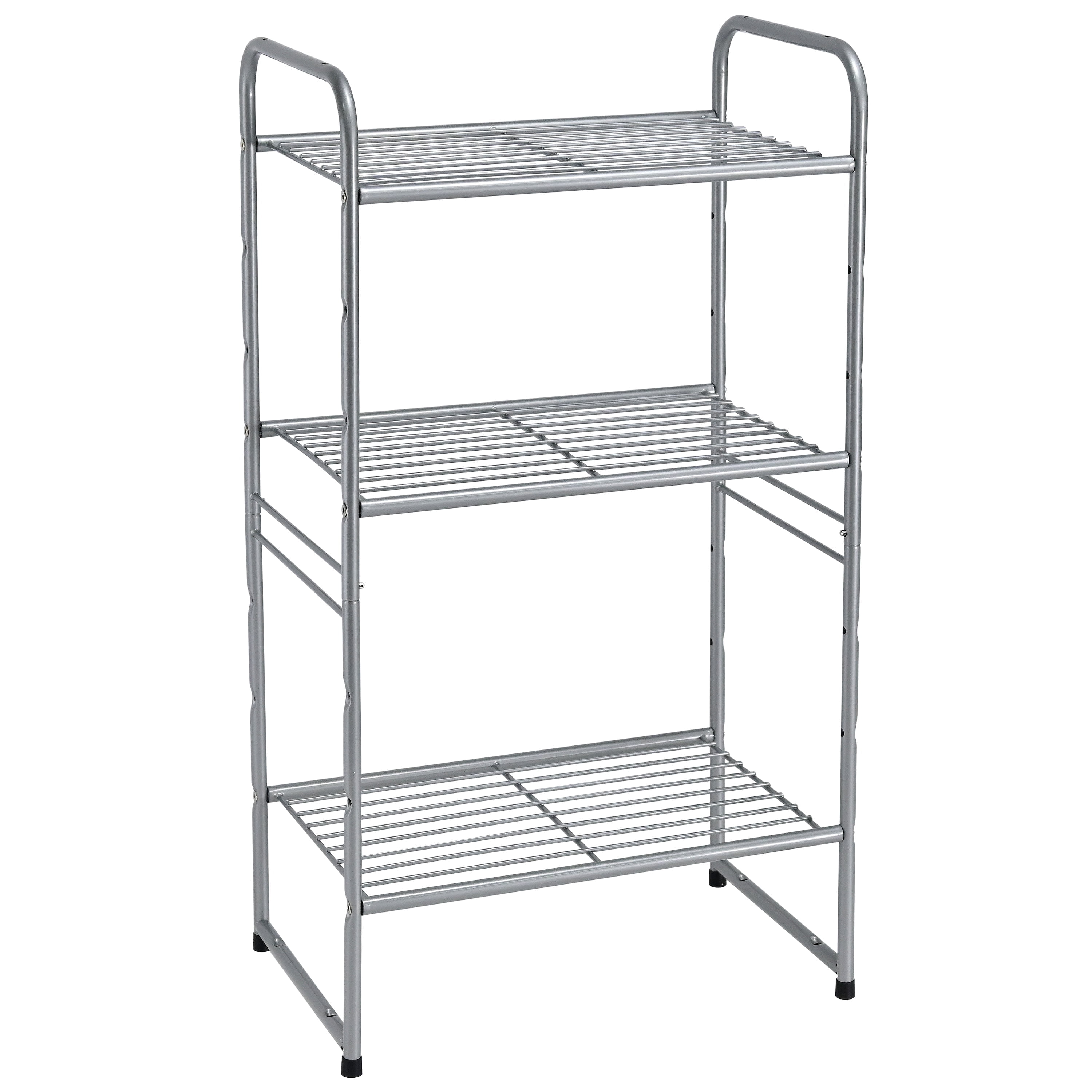 3-Tier Metal Wire Shelving Rack, Storage Shelves for Kitchen Pantry, 12"D x 17.8"W x 31.5"H, Silver