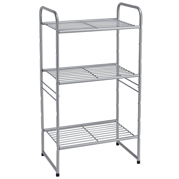 3-Tier Metal Wire Shelving Rack, Storage Shelves for Kitchen Pantry, 12"D x 17.8"W x 31.5"H, Silver