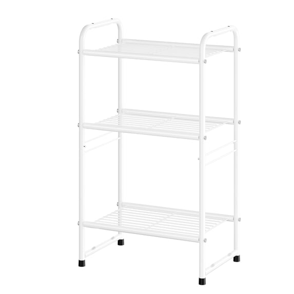 3-Tier Metal Wire Shelving Rack, Storage Shelves for Kitchen Pantry, 12"D x 17.8"W x 31.5"H, White