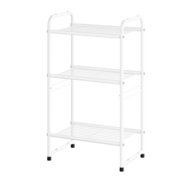 3-Tier Metal Wire Shelving Rack, Storage Shelves for Kitchen Pantry, 12"D x 17.8"W x 31.5"H, White